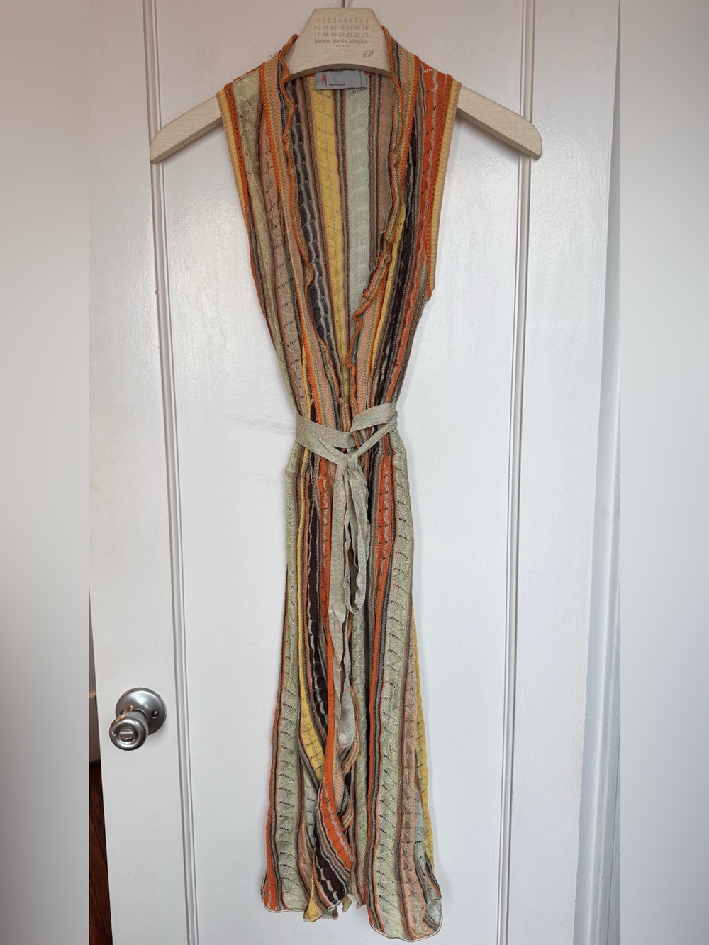 Mission Striped Sleeveless Maxi Dress in Orange, Yellow, Cream